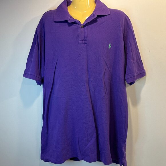 Polo Ralph Lauren Men's Tall Fit Purple Polo Shirt - Size 2XLT - Picture 1 of 4